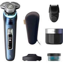 Jaunums! PHILIPS i9000 Prestige Ultra Elektroskuveklis mitrai / sausai skūšanai (lādējams) Mystic Aqua XP9201 / 33