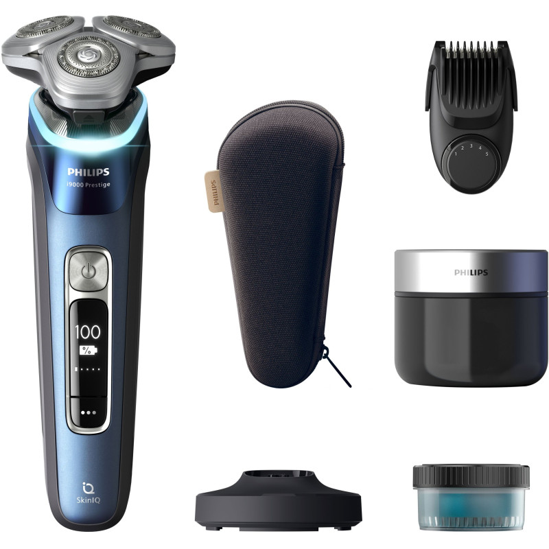 Jaunums! PHILIPS i9000 Prestige Ultra Elektroskuveklis mitrai / sausai skūšanai (lādējams) Mystic Aqua XP9201 / 33