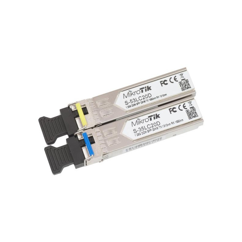 MikroTik S-3553LC20D 1.25G SFP 1xLC (SM) 1310nm / 1550nm 20km ( Pair )