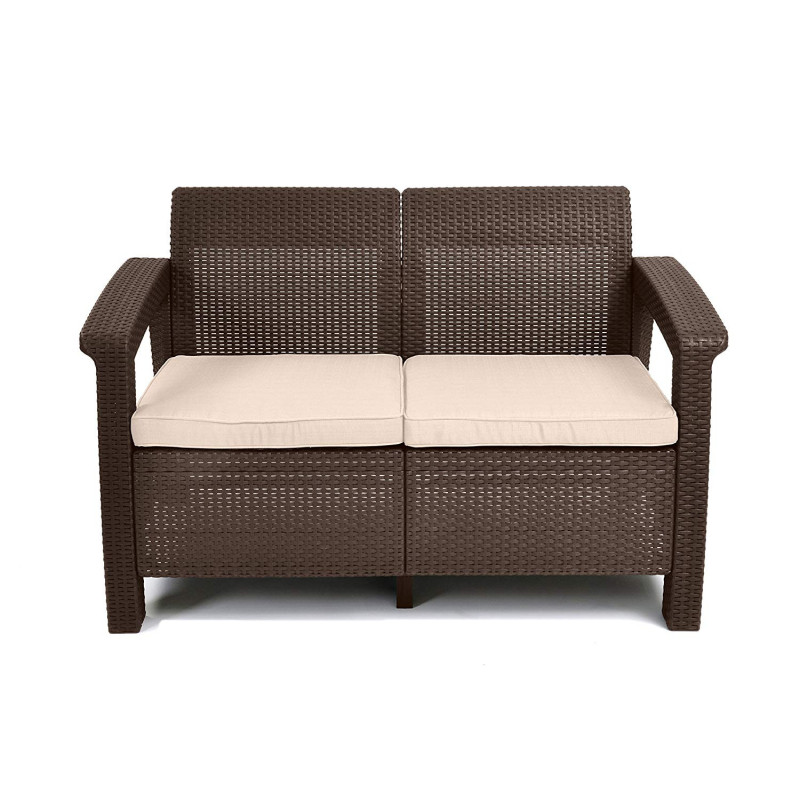 Keter Darza divans divvietigs Corfu Love Seat bruns 29197359599