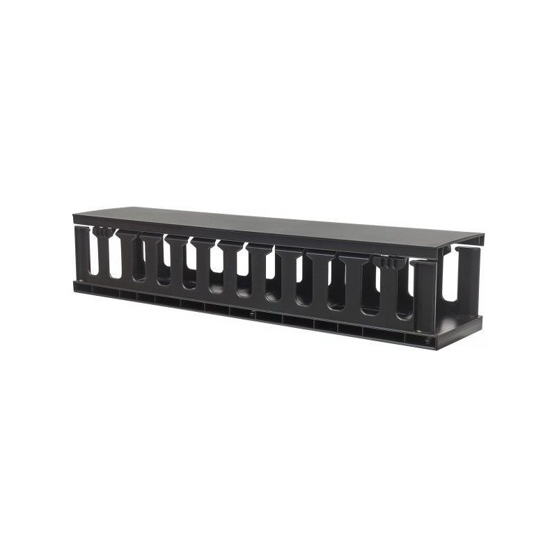 2U Rack Cable Organizer 19 with cover black