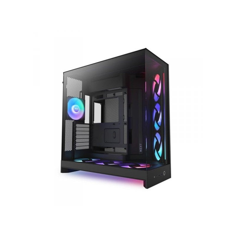 NZXT H9 Flow RGB+ (2025) - All Black Dual-Chamber Mid-Tower Case