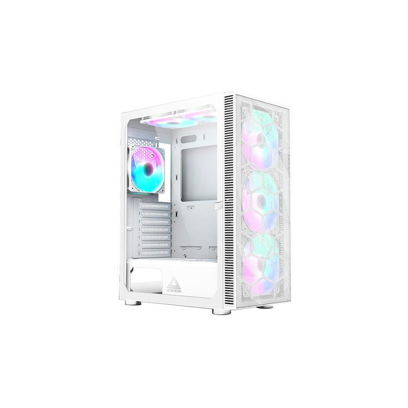 Montech X3 Mesh Midi-Tower RGB Tempered Glass - weis