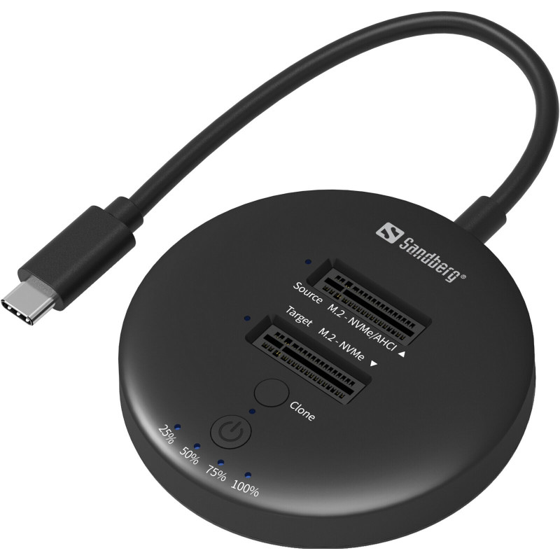 Sandberg 136-72 USB 3 2 Cloner Dock for NVMe M.2 SSD 5705730136726