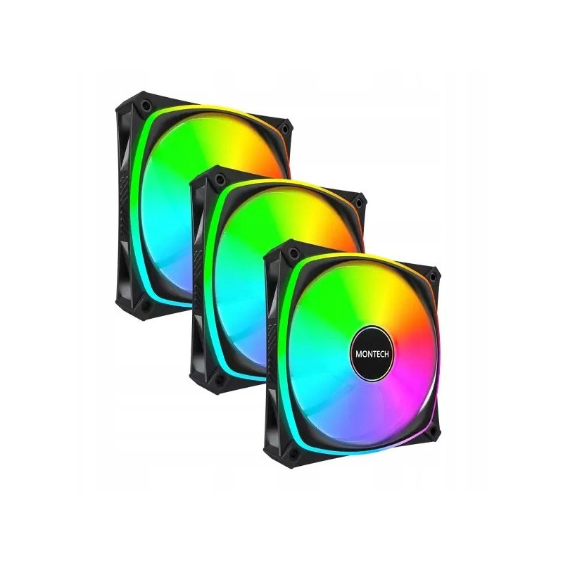 CASE FAN 120MM / RX120 PRO BLACK 3 IN 1 MONTECH
