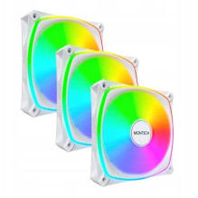 CASE FAN 120MM / RX120 PRO WHITE 3 IN 1 MONTECH