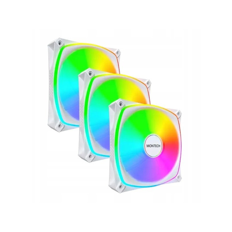 CASE FAN 120MM / RX120 PRO WHITE 3 IN 1 MONTECH