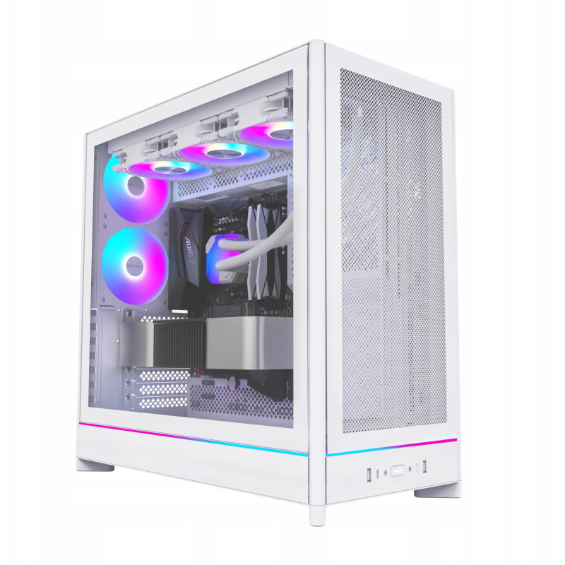Montech HS01 PRO tower case white tempered glass