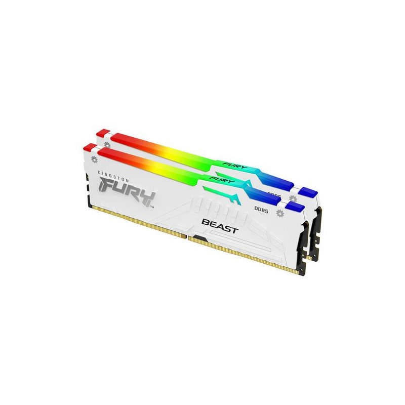 Kingston Technology FURY Beast 32GB 6000MT / s DDR5 CL36 DIMM (Kit of 2) White RGB EXPO