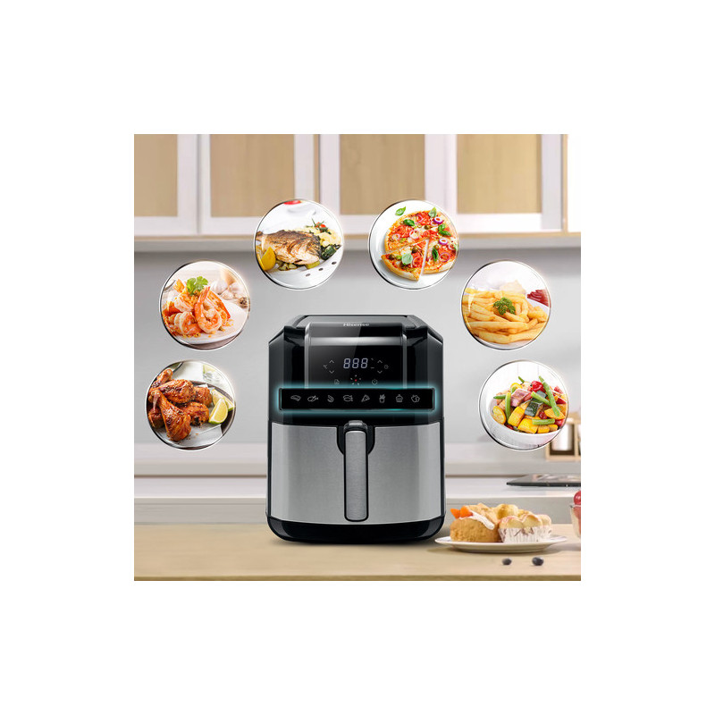Hisense Air Fryer 1700W Capacity 5 L LED Display Touch Controls Digitally Adjustable Temperature