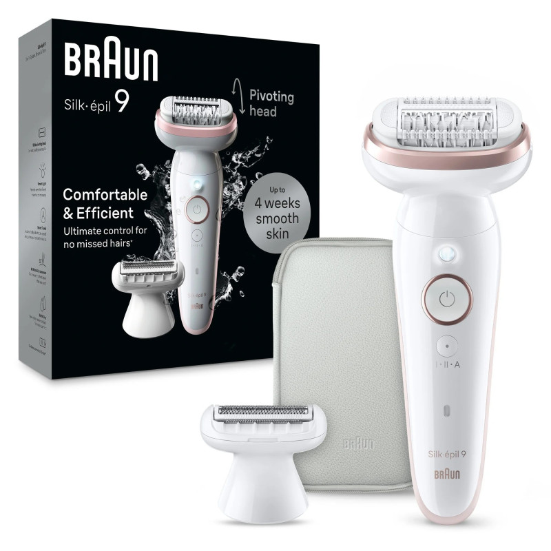 Braun SES9-030 Silk epil 9 Operating time (max) 50 min Number of power levels 2 Wet &amp; Dry White / Rose