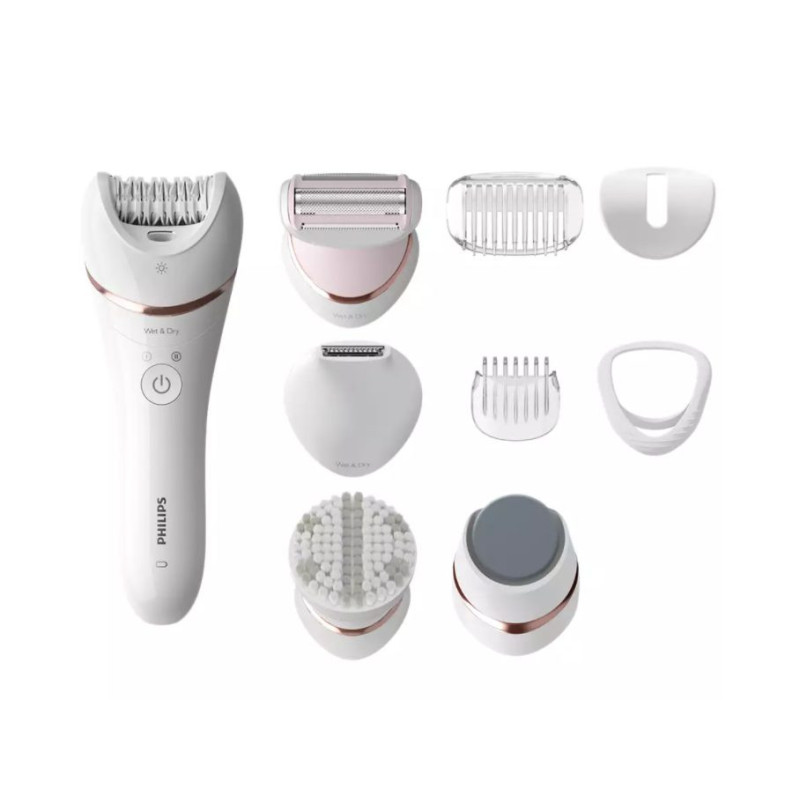 Philips Satinelle Advanced Wet &amp; Dry epilator BRE740 / 10 For legs and body Cordless 9 accessories
