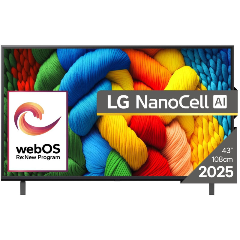 TV SetLG43 "4K Ultra HD3840 x 2160 pixelsFlat16:9LED43NANO80A3B