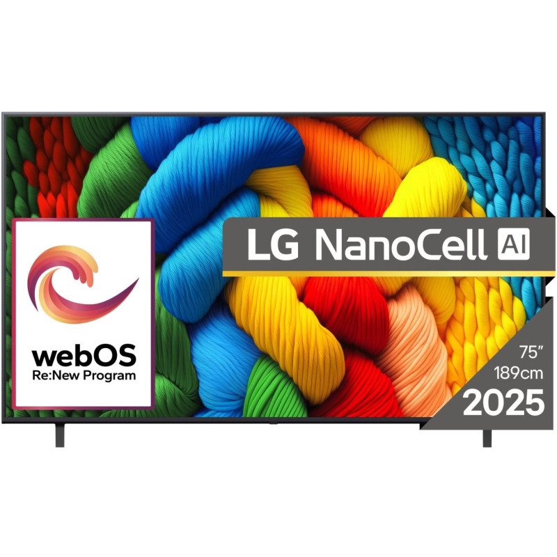 TV SetLG75 "4K Ultra HD3840 x 2160 pixelsFlat16:9LED75NANO80A3B