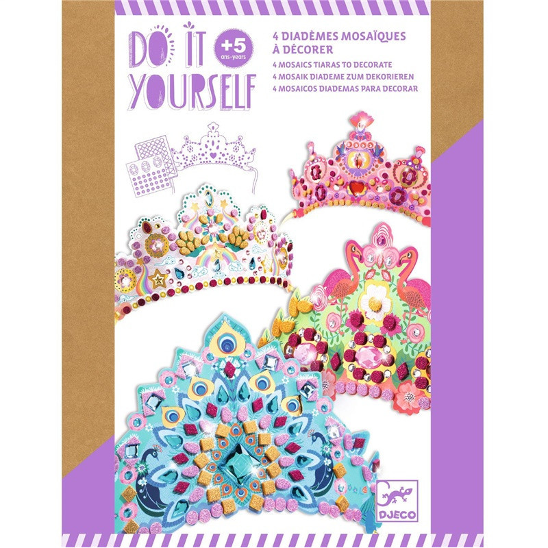DJECO Mosaic Tiaras Like a Princess DIY kit (Boj. iepak.)