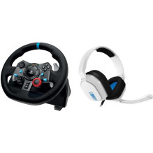 LOGITECH G29 Driving Force Racing Wheel for PlayStation5 and PlayStation4 - WHITE - USB