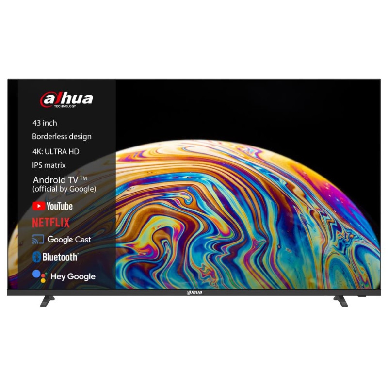 DAHUA 43"4K / Smart3840x2160Wireless LANBluetoothAndroid TVBlackDHI-LTV43-SD400