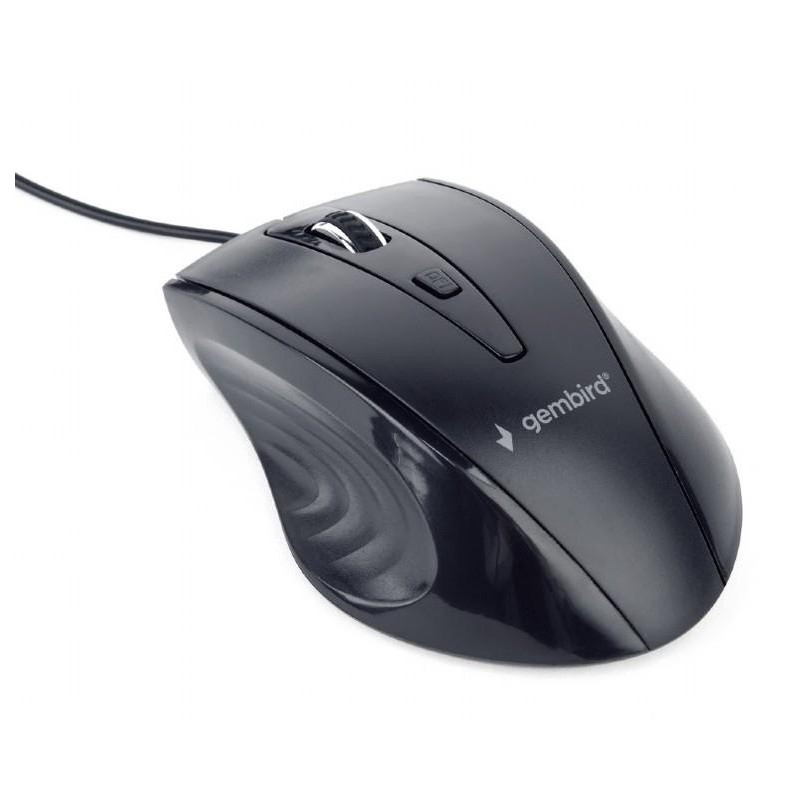 Gembird optical mouse MUS-4B-02 1200 DPI USB Black 1.35m cable length