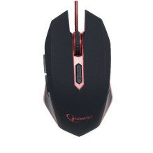 Gembird gaming optical mouse 2400 DPI 6-button USB black with red backlight