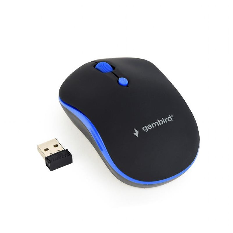 Gembird Wireless optical mouse MUSW-4B-03-B 1600 DPI nano USB black-blue