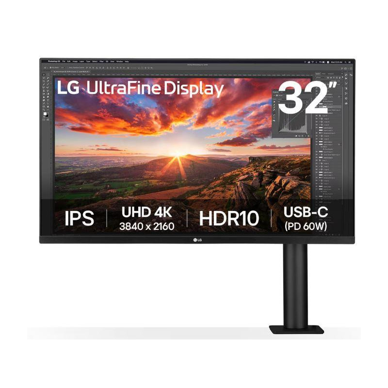 LG 32" 32UN880K-B UHD 4K Ergo HDMI DP USB IPS 16:9 black