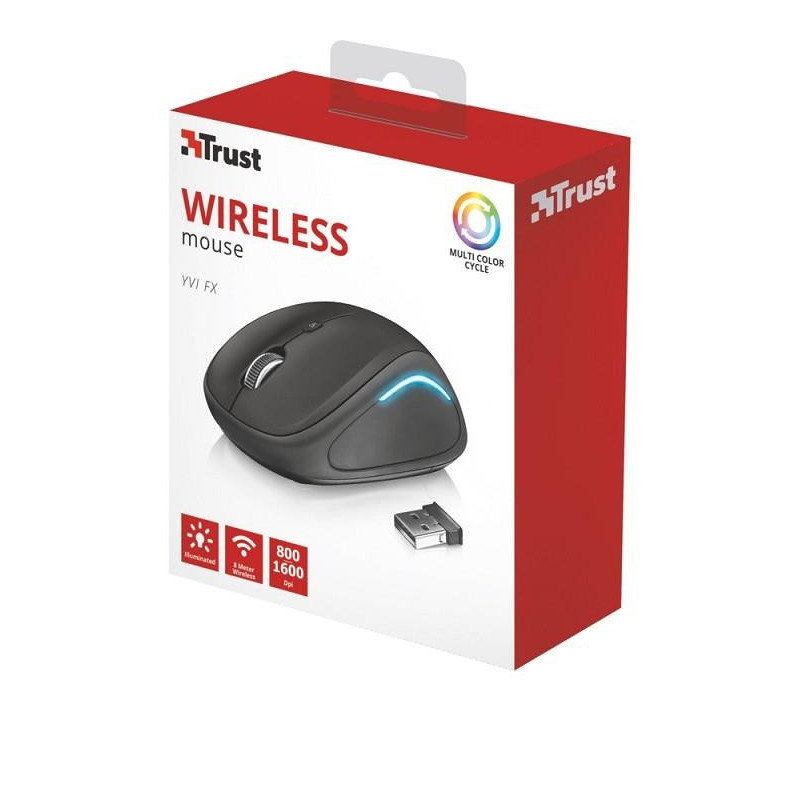 Trust Yvi FX mouse RF Wireless Optical 1600 DPI Ambidextrous
