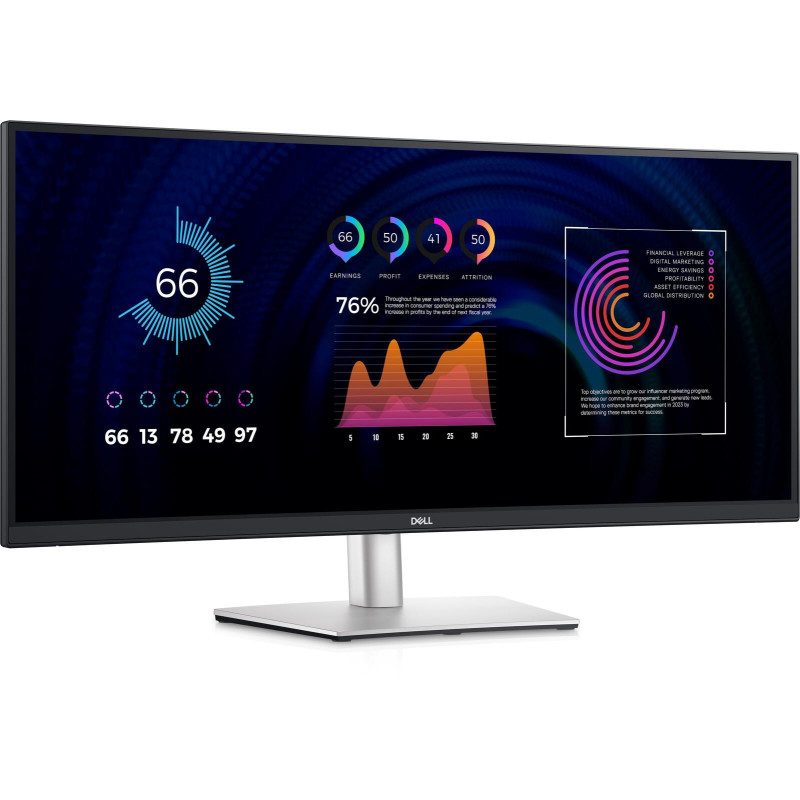 Dell 34 Curved USB-C Hub Monitor P3424WE - 86.5cm (34") (Boj. iepak.)