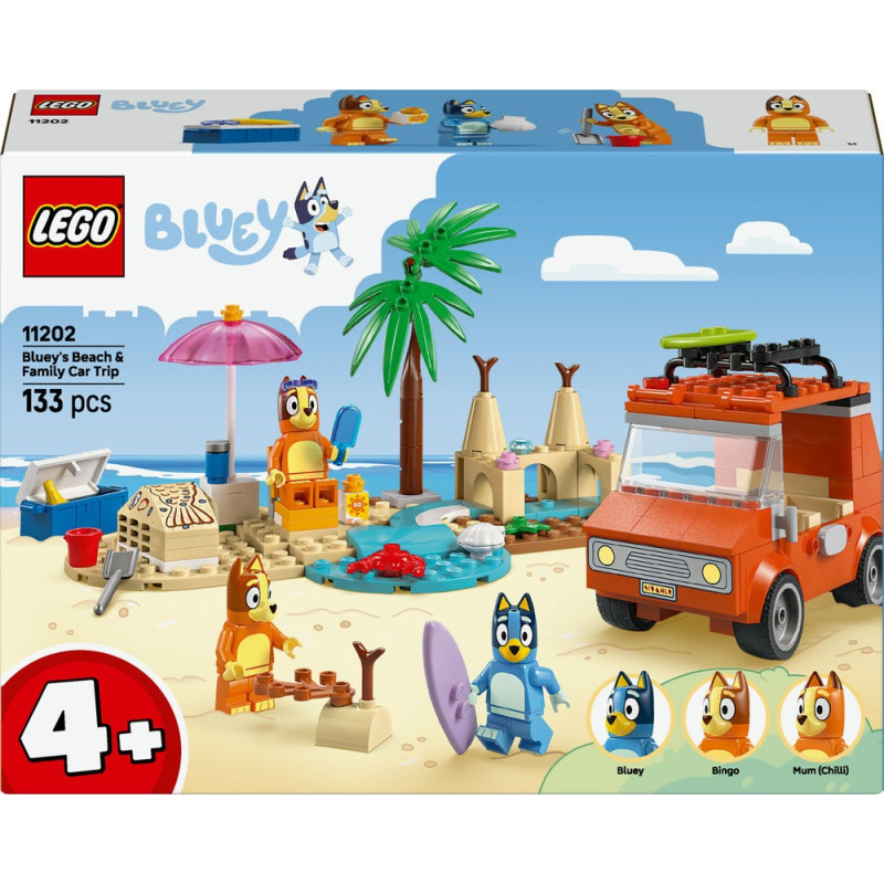 LEGO BLUEY 11202 Bluey's Beach &amp; Family Car Trip