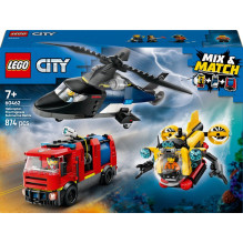 LEGO CITY 60462 Helicopter Fire Truck and Submarine Remix