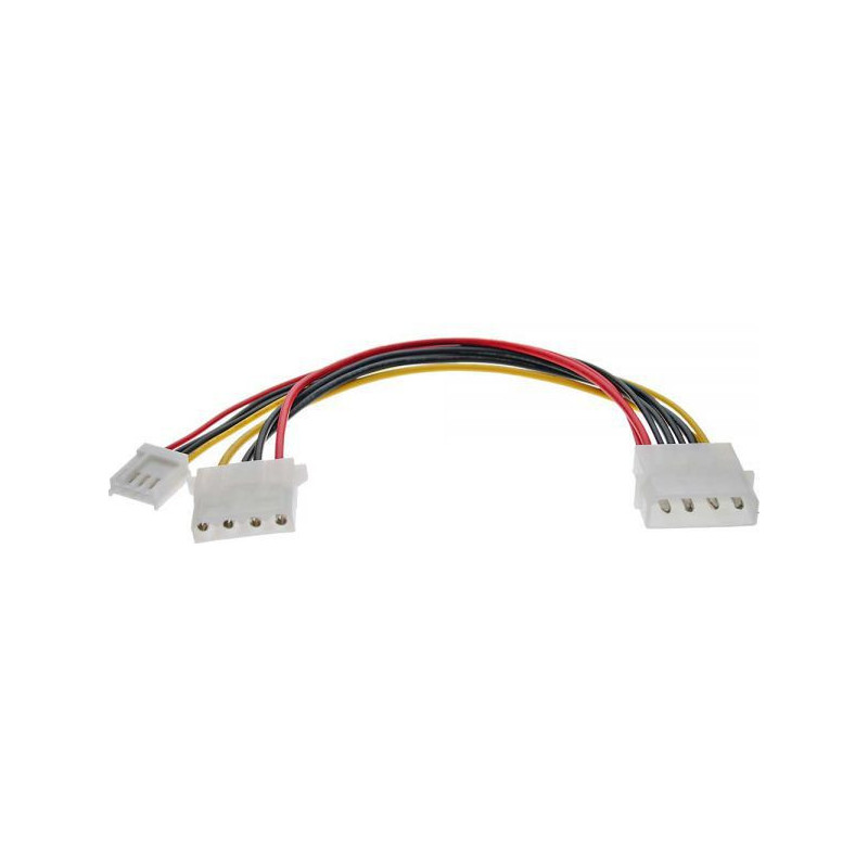 InLine Molex - 4-pin Floppy 0.13m Wielokolorowy (29658)