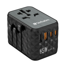 Verbatim GAN III UTA-05 2 X USB-C PD 65W &amp; QC 4+ / 2 X USB-A