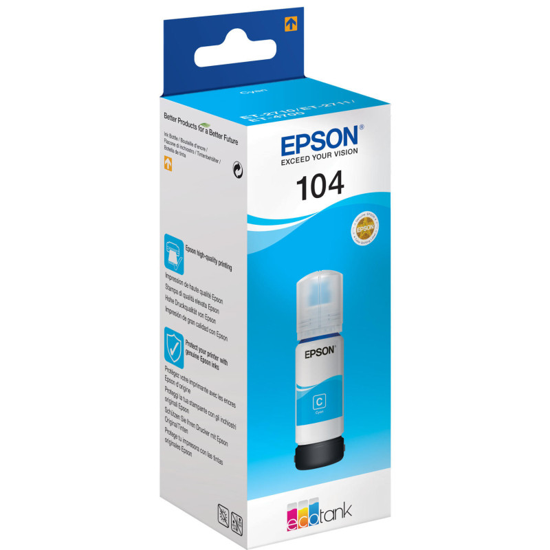 Epson EcoTank cyan T 104 65 ml T 00P2