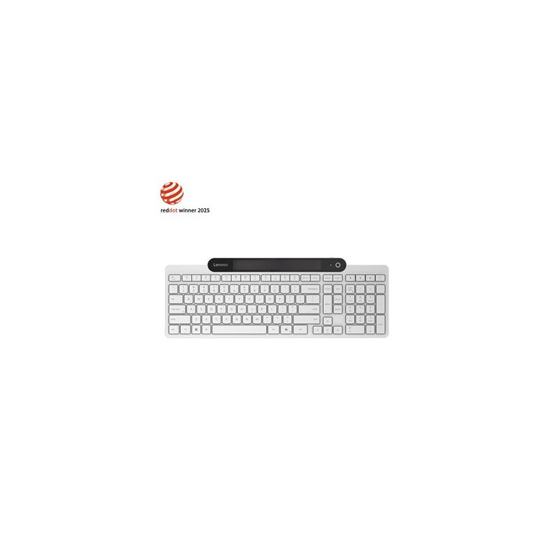 Lenovo 800 Self-Charging Bluetooth Keyboard-US English Keyboard Bluetooth US English White