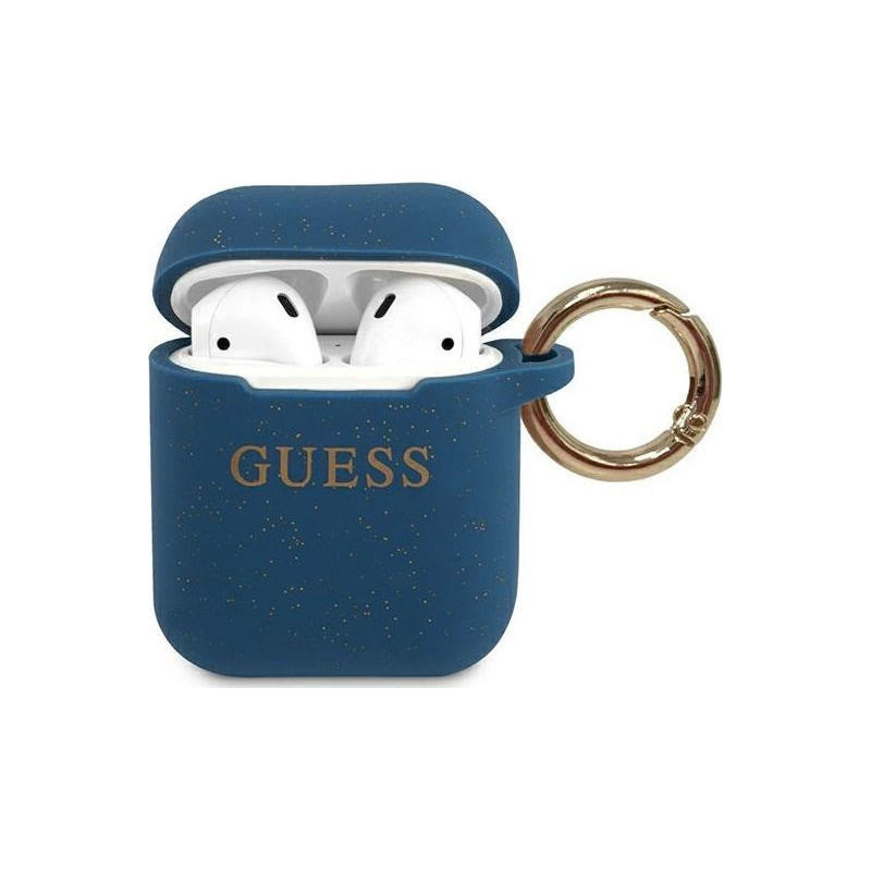 GUACCSILGLBL Guess Silicone Case for Airpods 12 Blue