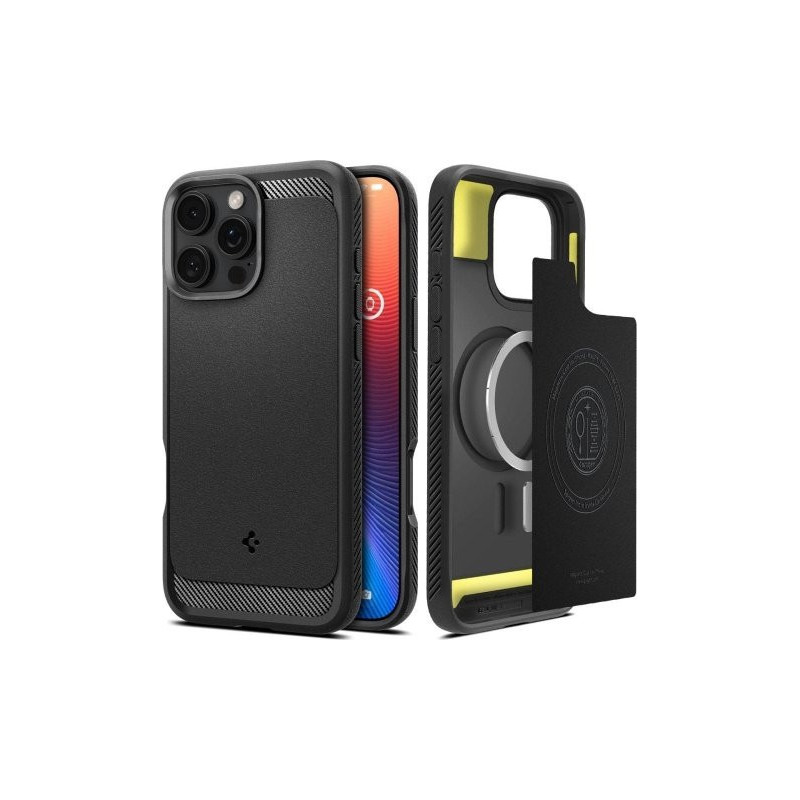 Spigen Rugged Armor iPhone 16 Pro black / black matte ACS08115
