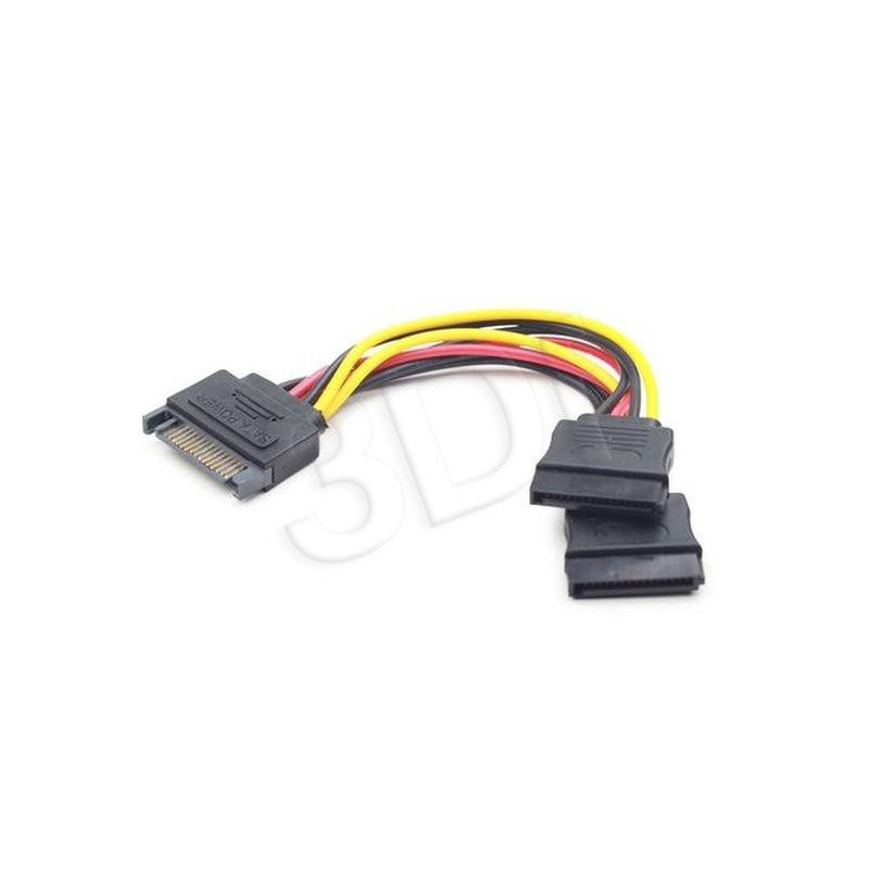 Gembird cable power SATA 15 pin - 2x SATA HDD - straight