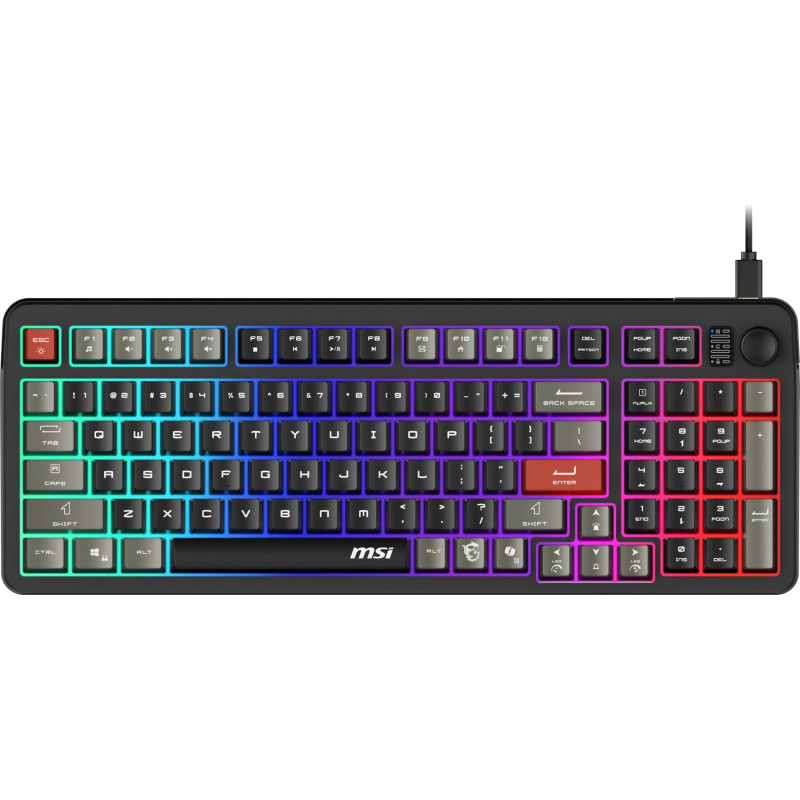 MSI FORGE GK110 US Gaming keyboard Wired US Black USB 2.0 Membrane