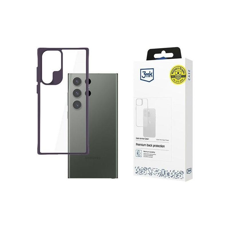 Samsung Galaxy S24 Ultra - 3mk Satin Armor Case+ Purple