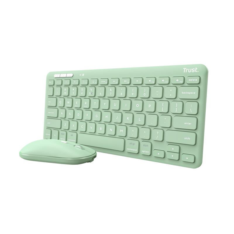 TRUST LYRA KEYBOARD +MOUSE WRL GREEN (24942)