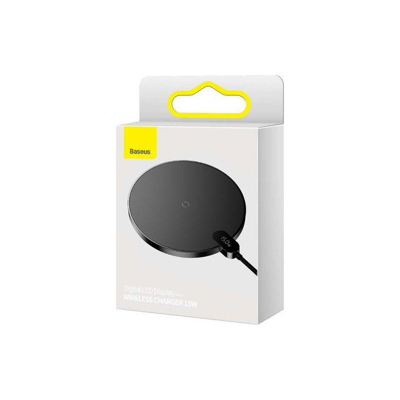 Baseus Digital LED Induction charger 1x USB-A 2 A (BSU3185BLK)