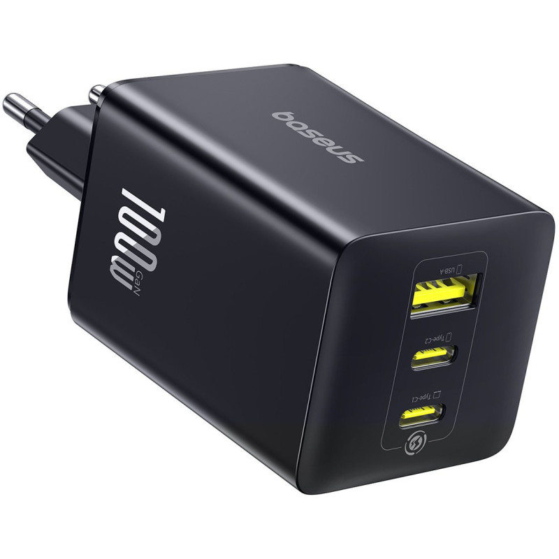 Baseus EnerFill FE11 100W Wall Charger 2 x USB-C + USB-A - Black