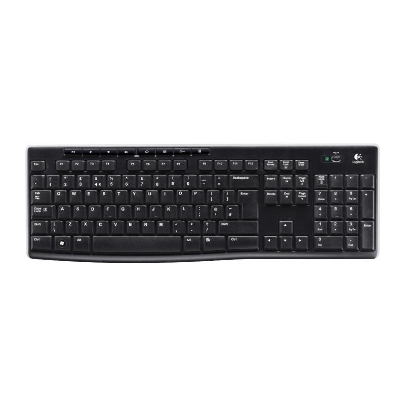 Logitech K270 Wireless Keyboard Keyboard layout QWERTY USB Mini reciever Black