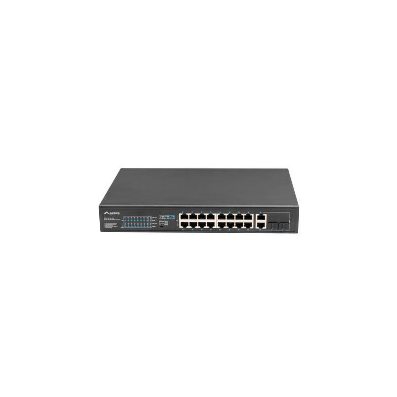 Lanberg Switch rack 19" POE+ 16x 100MB / 2X COMBO GIGABIT ETHERNET 150W