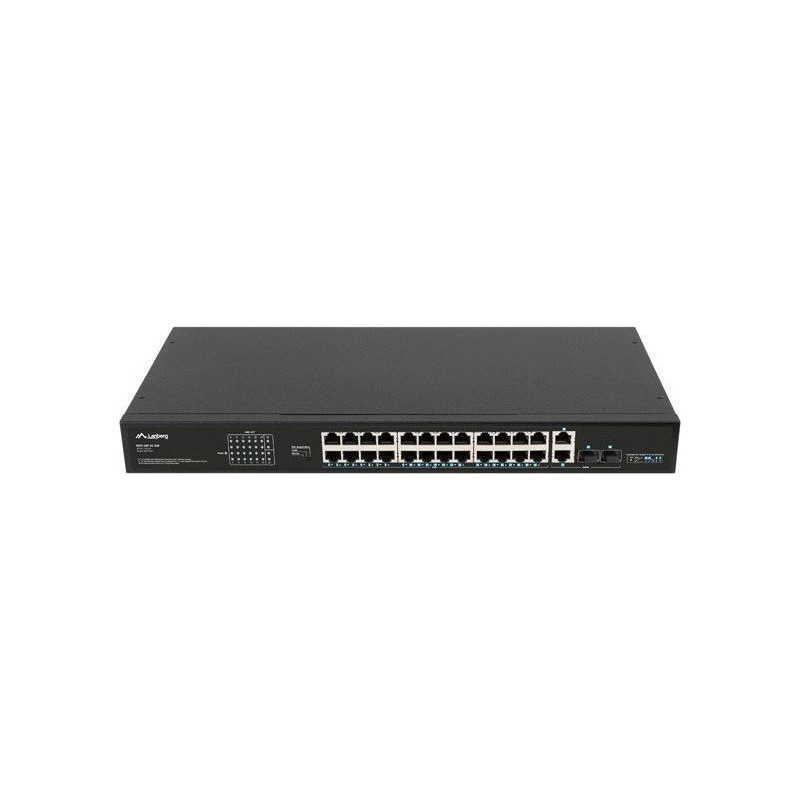 Lanberg Switch rack 19" POE+ 24x 100Mb PoE+ / 2x SFP ETHERNET 360W
