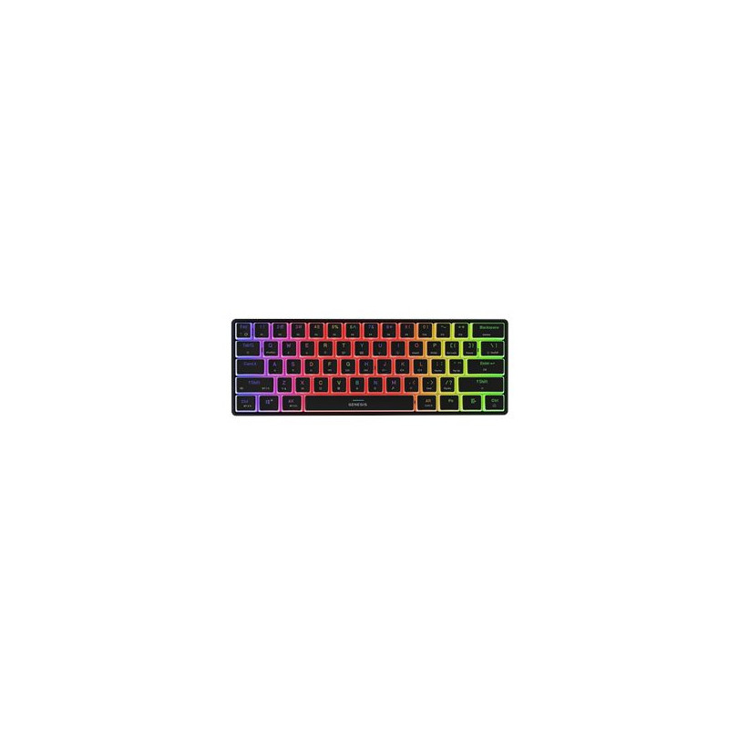 GAMING KEYBOARD GENESIS THOR 660 G2 US BLACK WIRELESS RGB MECHANICAL GATERON BROWN