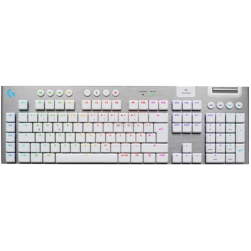 LOGITECH G915 X LIGHTSPEED Wireless Gaming Keyboard - WHITE - US INT'L - 2.4GHZ / BT - EMEA28i-935 - TACTILE