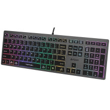 A4Tech FSTYLER FX60H (Neon Backlit) keyboard USB QWERTY Black Grey