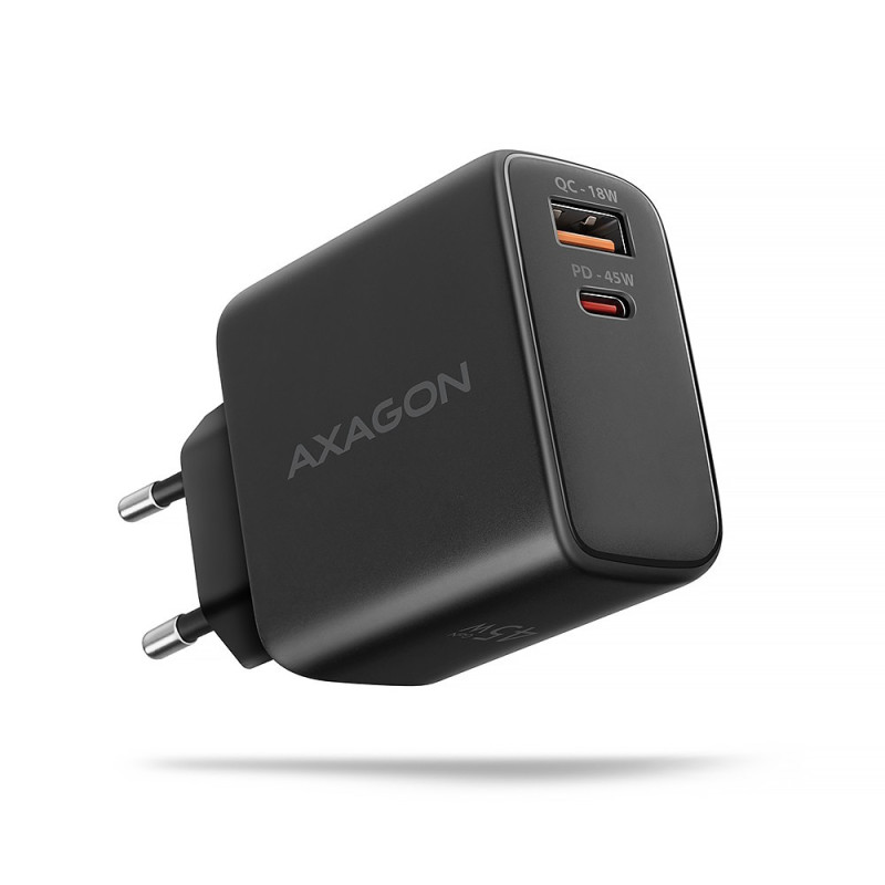 ACU-PQ45 PD&amp;QC 2-port wall charger 45W black