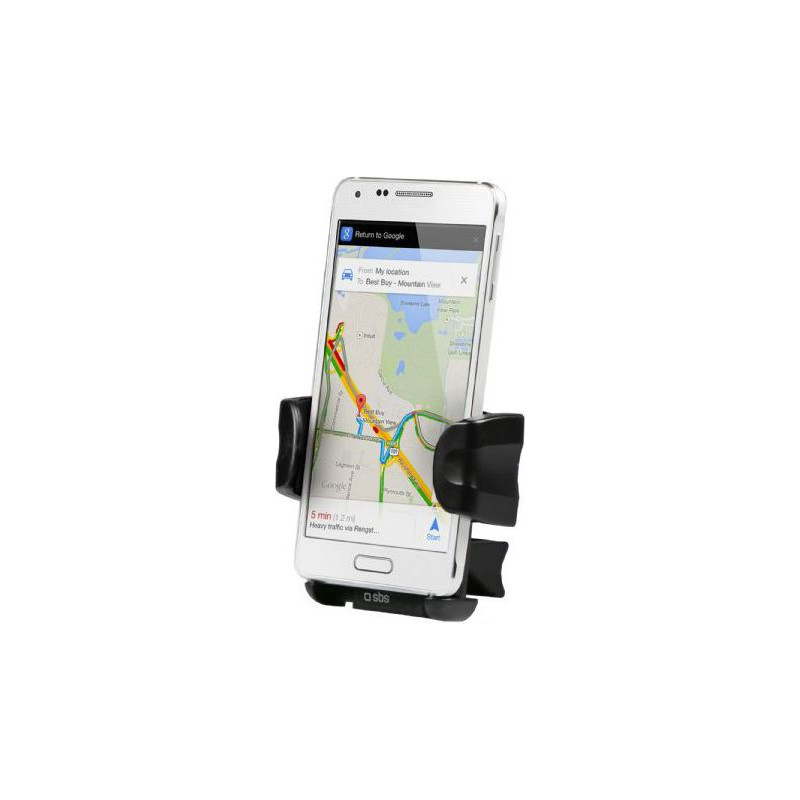 Car holder for mobile phones and smartphones with adjustable shaft and support