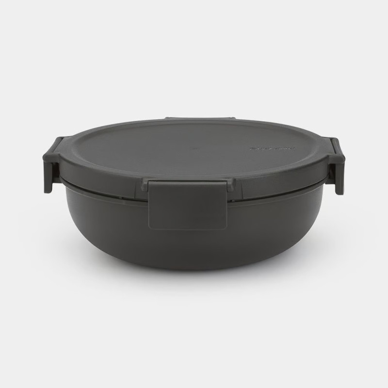 BRABANTIA Make &amp; Take salātu trauks 1.3L Dark Grey 206344